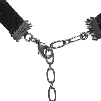Christian Dior Velvet Crystal J’Adior Choker Necklace Black 7 of 7