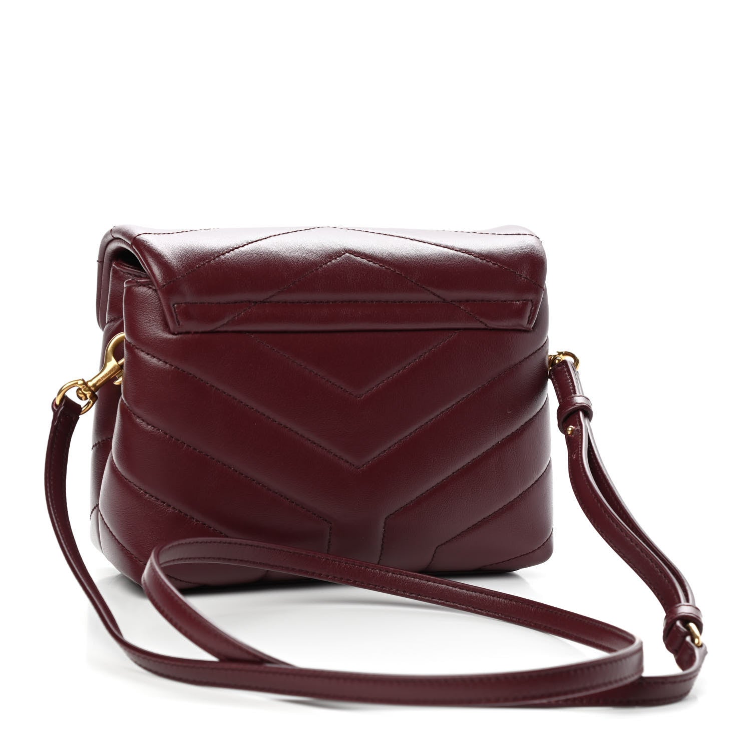 Saint Laurent Calfskin Y Quilted Monogram Toy Loulou Monogram Crossbody Bag Rouge 2 of 4