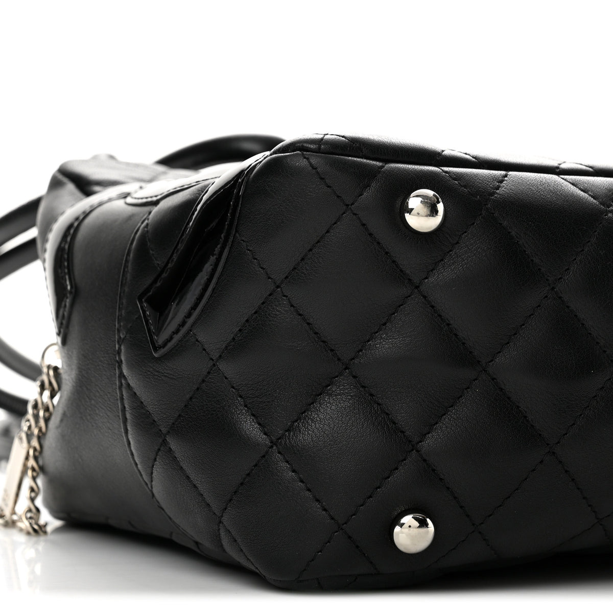 Chanel Calfskin Quilted Large Cambon Bowler Black 9 of 14