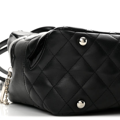 Chanel Calfskin Quilted Large Cambon Bowler Black 9 of 14