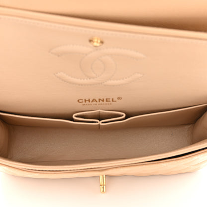 Chanel Caviar Quilted Medium Double Flap Beige 5 of 10