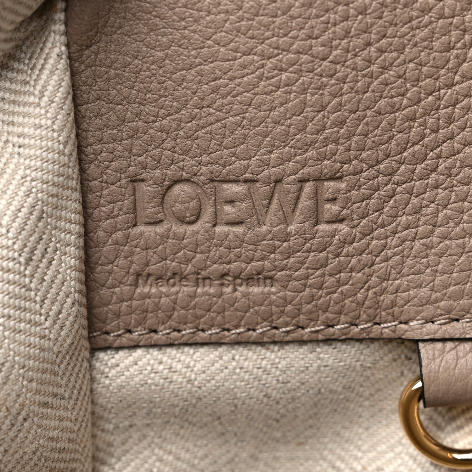 Loewe Soft Grained Calfskin Compact Hammock Shoulder Bag Sand 6 of 9