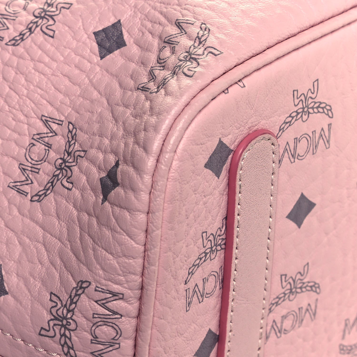 MCM Visetos Medium Liz Reversible Shopper Tote Powder Pink 10 of 21