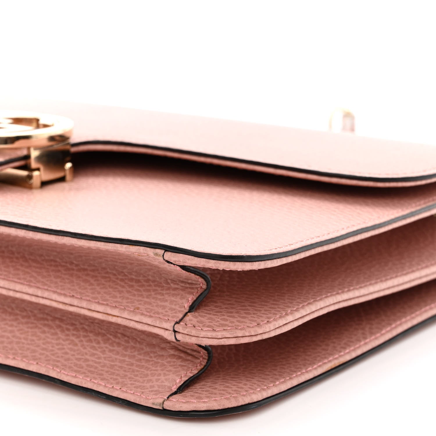 Gucci Dollar Calfskin Interlocking G Shoulder Bag Soft Pink 10 of 10