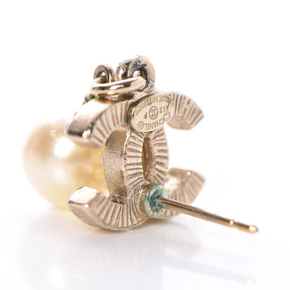 Chanel Pearl CC Drop Earrings Gold 5 of 6