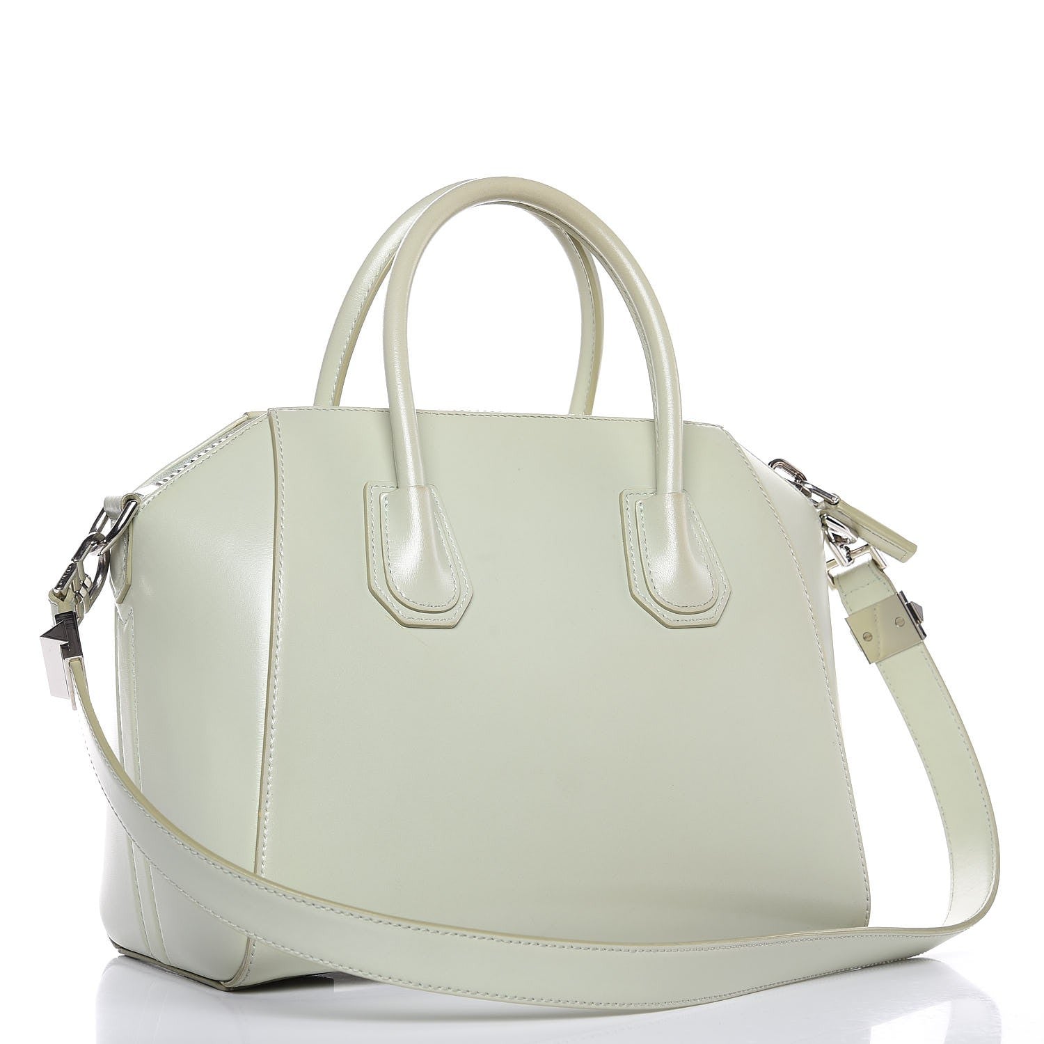 Givenchy Shiny Lord Calfskin Small Antigona Aqua Green 3 of 14