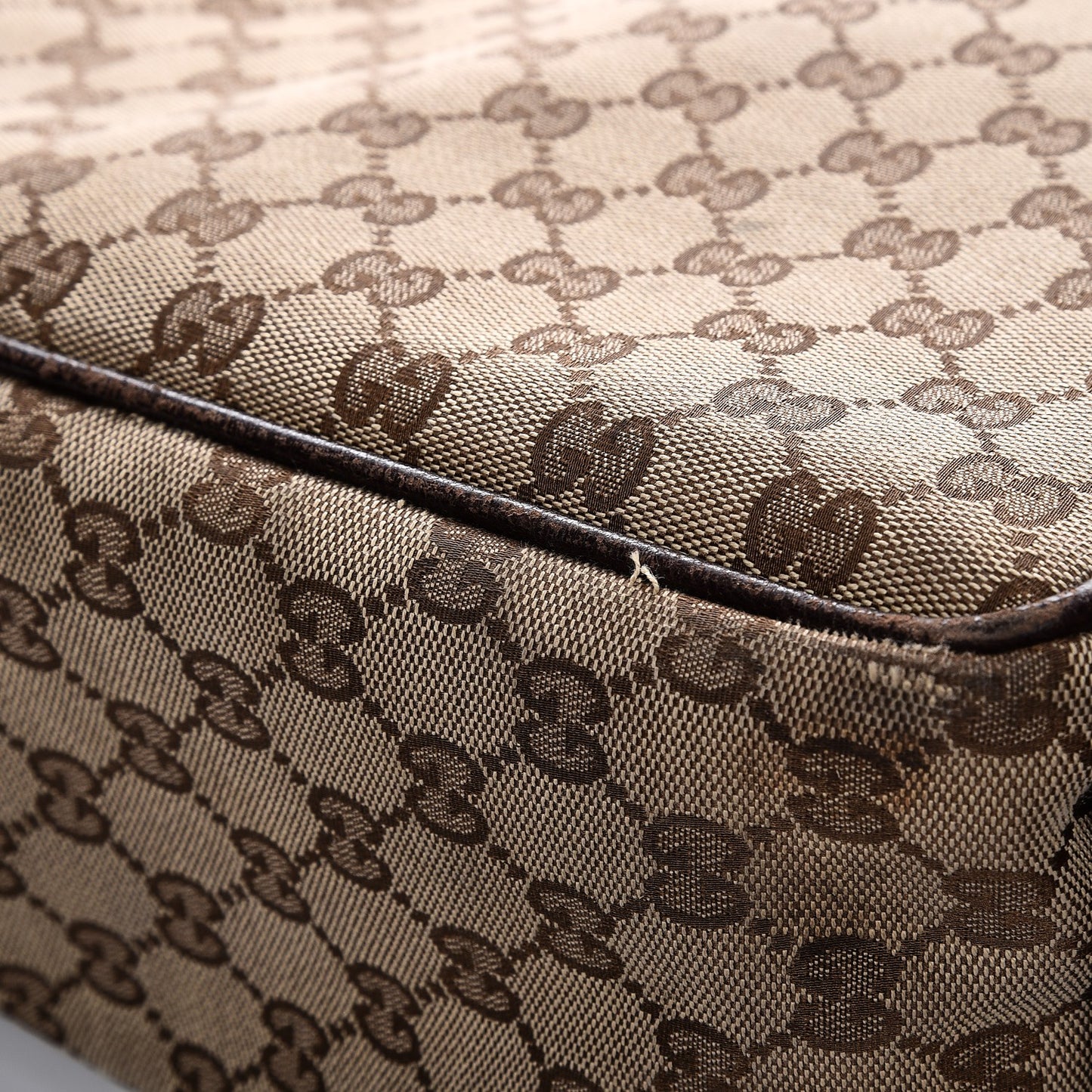 Monogram Natural Pigskin Large Diaper Bag Beige Ebony Cocoa Dark Chocolate