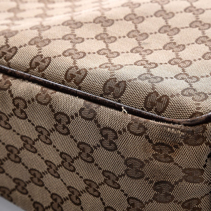 Gucci Monogram Natural Pigskin Large Diaper Bag Beige Ebony Cocoa Dark Chocolate 16 of 18