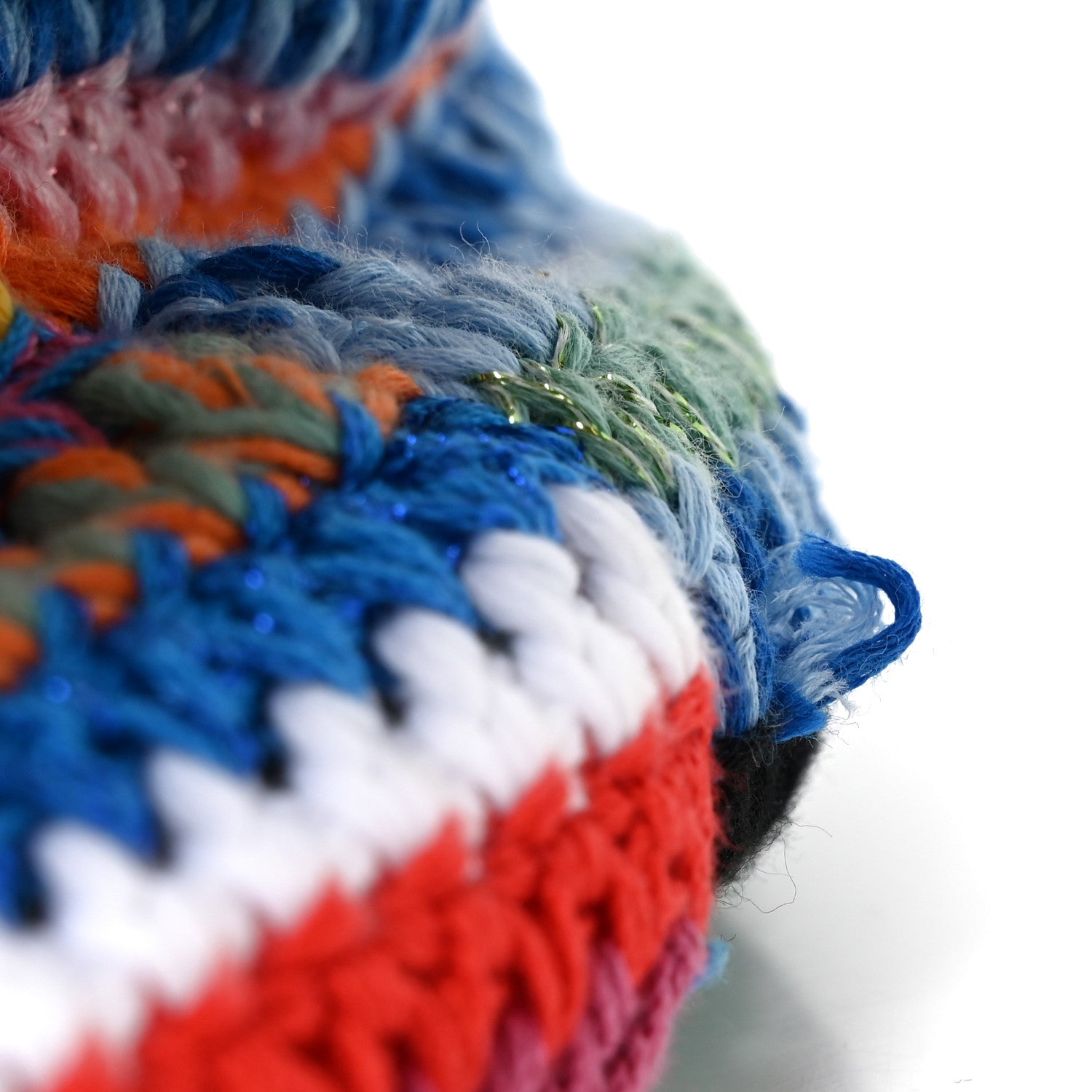 Miu Miu Cotton Crochet Stripe Tote Bag Multicolor 11 of 11