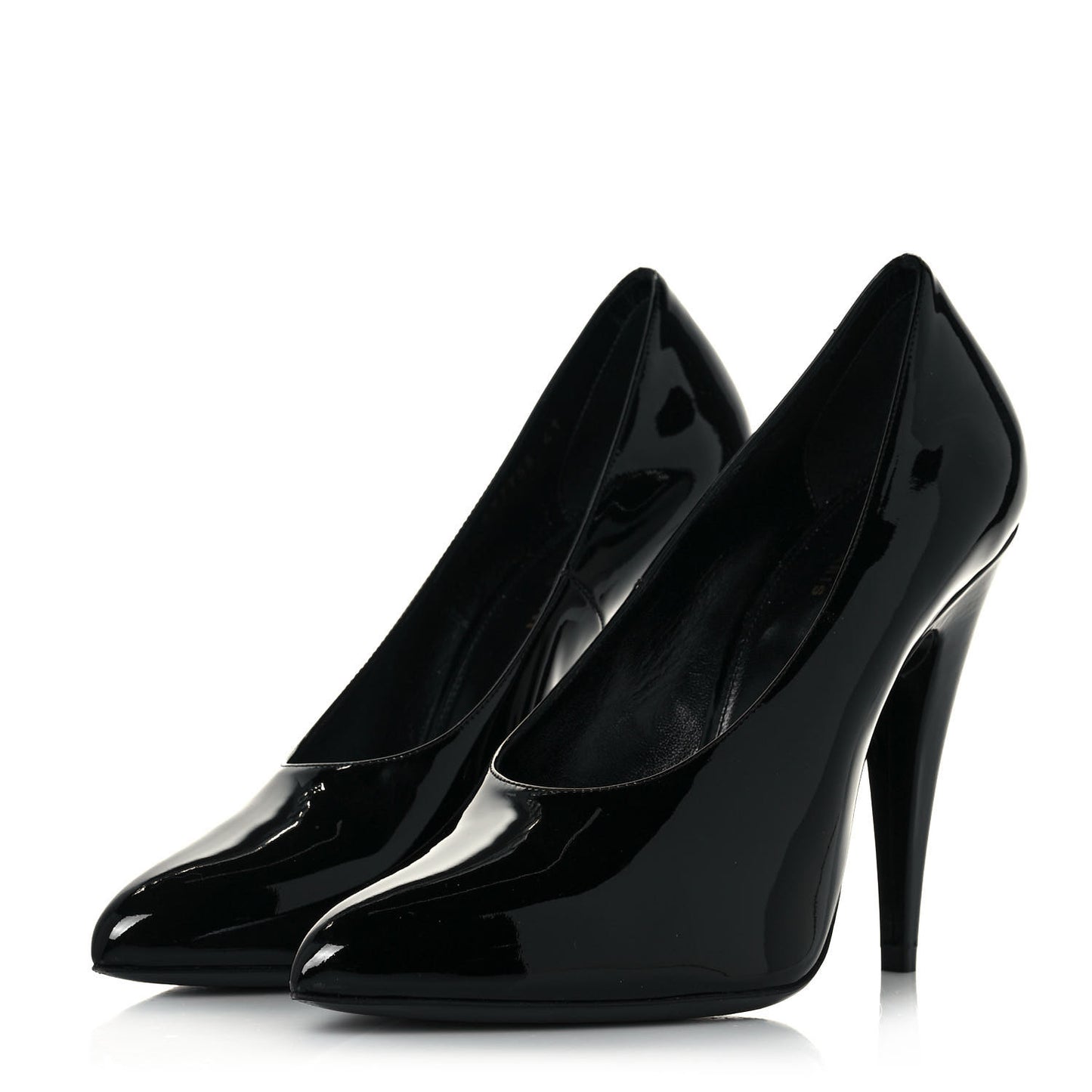 Patent Calfskin Kiki 100 Pumps 41 Black