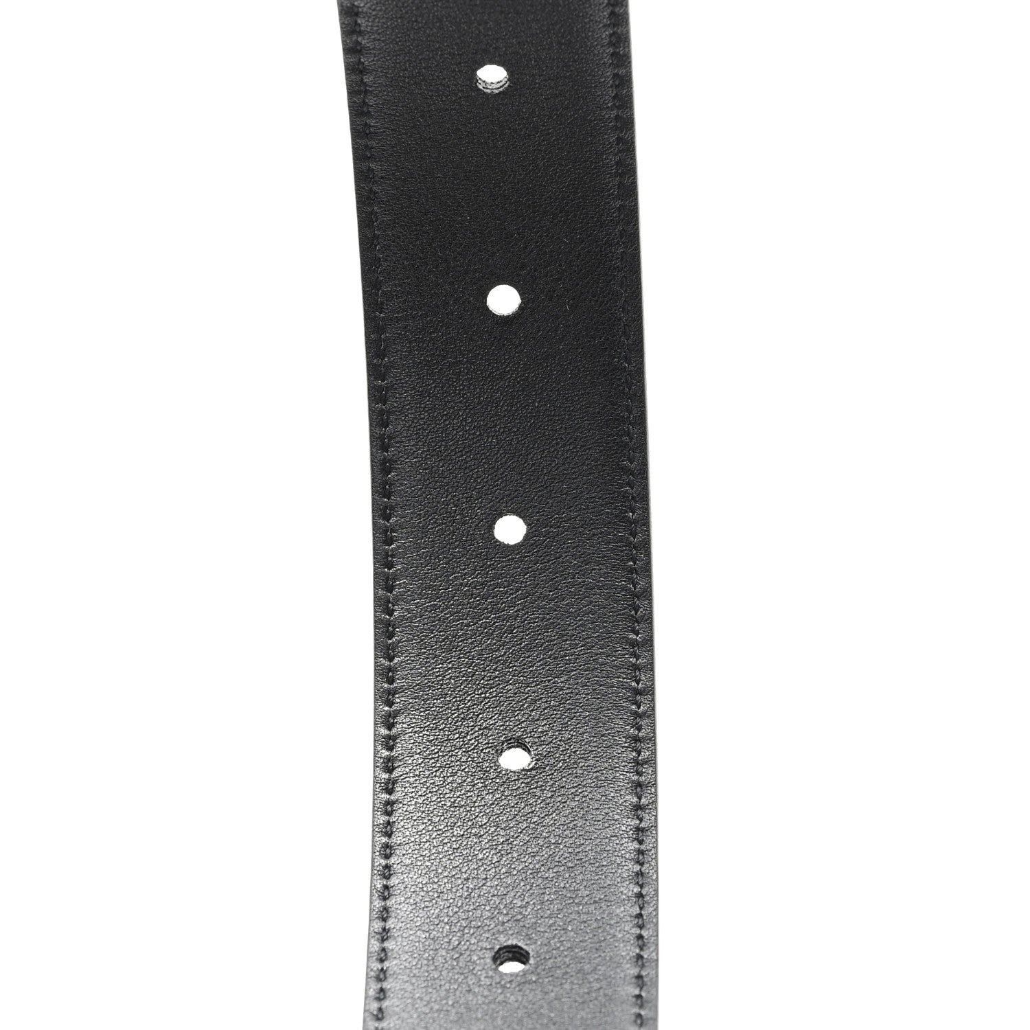 Saint Laurent Smooth Calfskin Lacquered La 66 Buckle Belt 90 36 Black 5 of 5