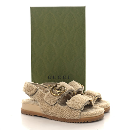 Gucci Merino Wool Interlocking G Dad Sandals 37.5 Butterscotch 10 of 10