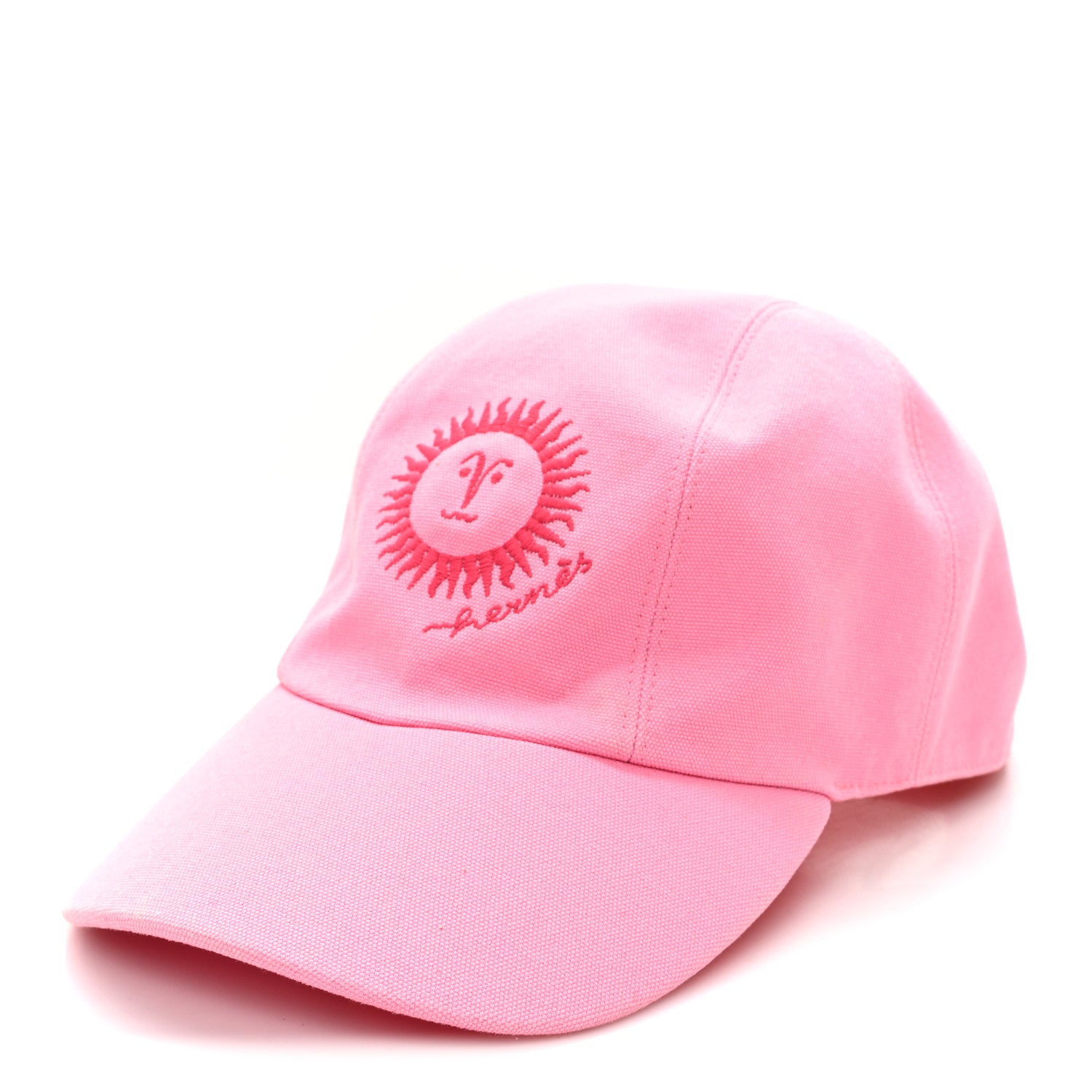Hermes Cotton Davis Sunshine Hat 57 Rose 1 of 8