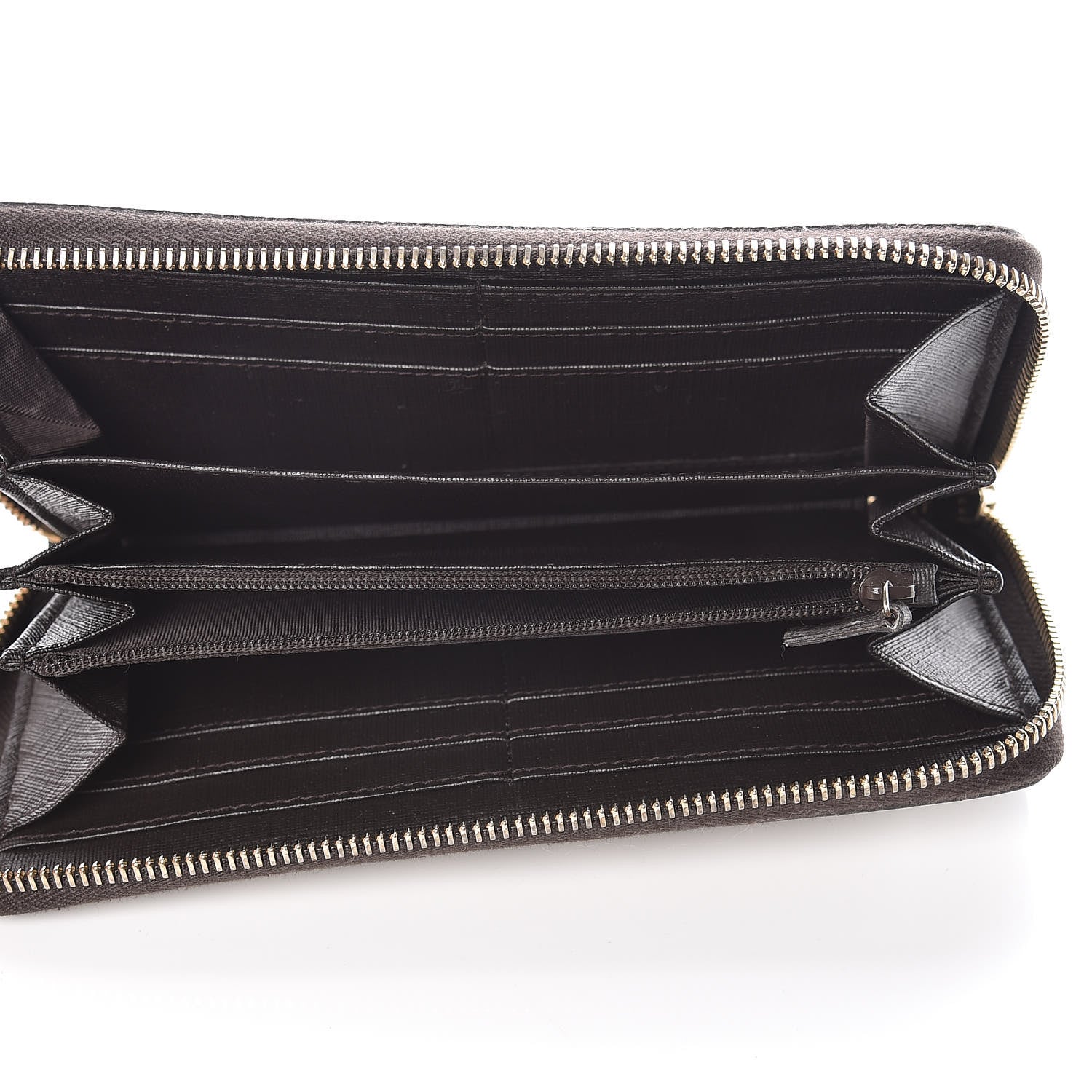Gucci GG Supreme Monogram GG Pierce Zip Around Wallet Brown 5 of 9