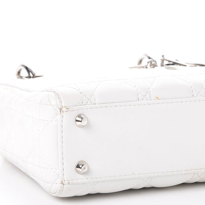 Christian Dior Lambskin Cannage Mini Lady Dior White 14 of 18