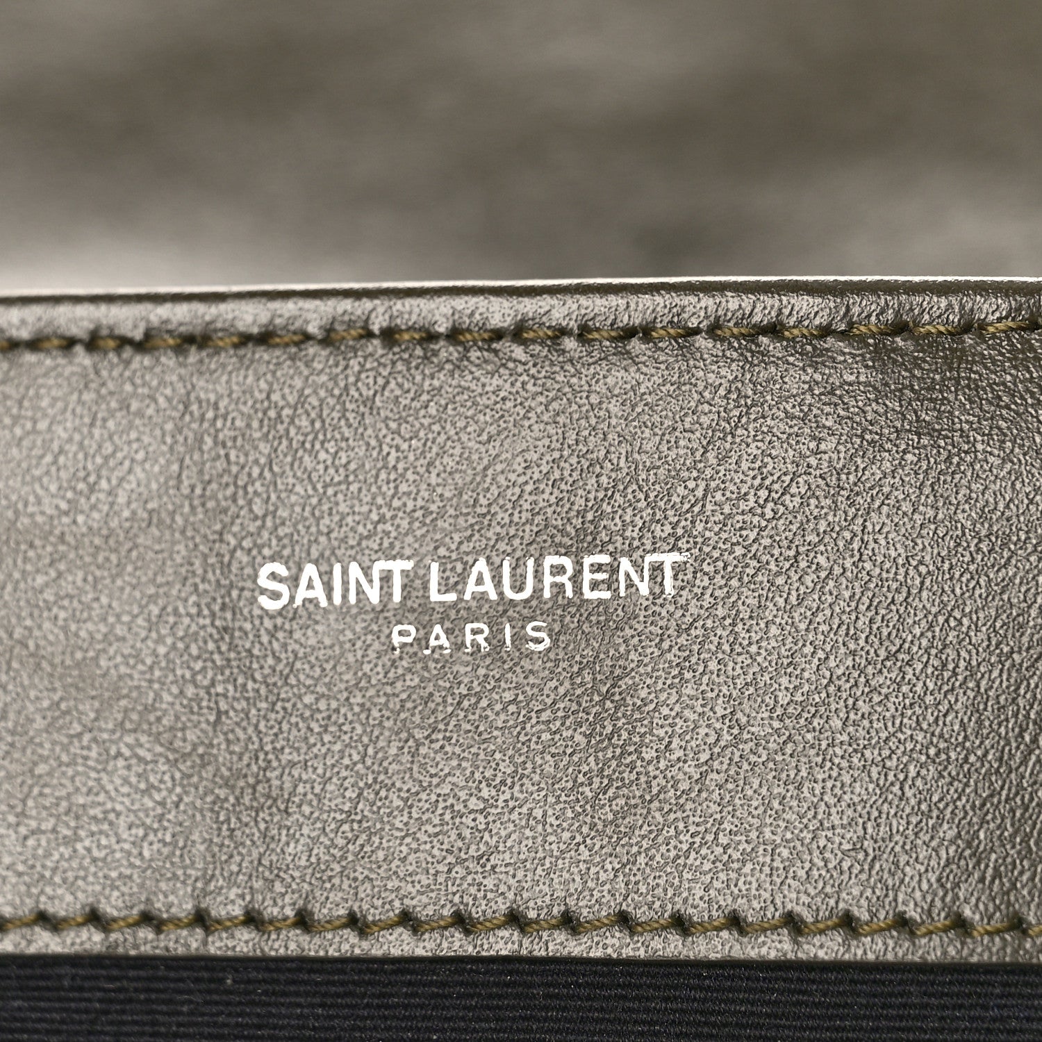 Saint Laurent Calfskin Y Quilted Monogram Large Loulou Chain Satchel Kaki Fonce 6 of 9
