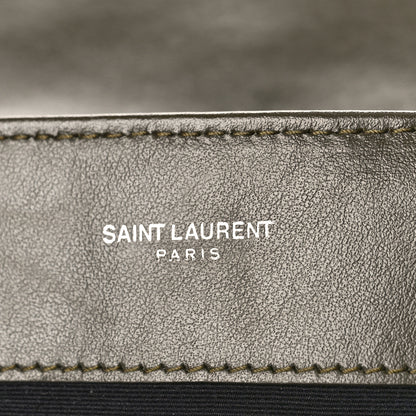 Saint Laurent Calfskin Y Quilted Monogram Large Loulou Chain Satchel Kaki Fonce 6 of 9