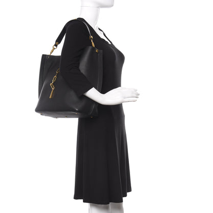 Valentino Garavani Grainy Calfskin Escape Hobo Bag Black 2 of 8