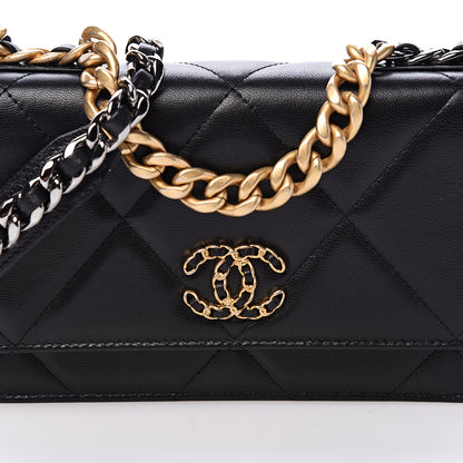 Chanel Quilted 19 Wallet On Chain WOC Black 8 of 12