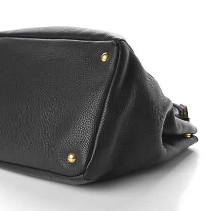 Prada Vitello Daino Shoulder Bag Black 7 of 9