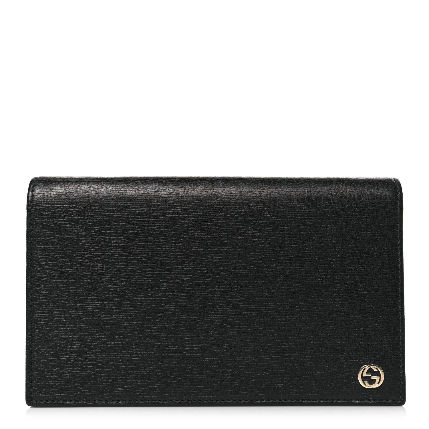 Gucci Textured Calfskin Medium Betty Chain Wallet Black 1 of 9
