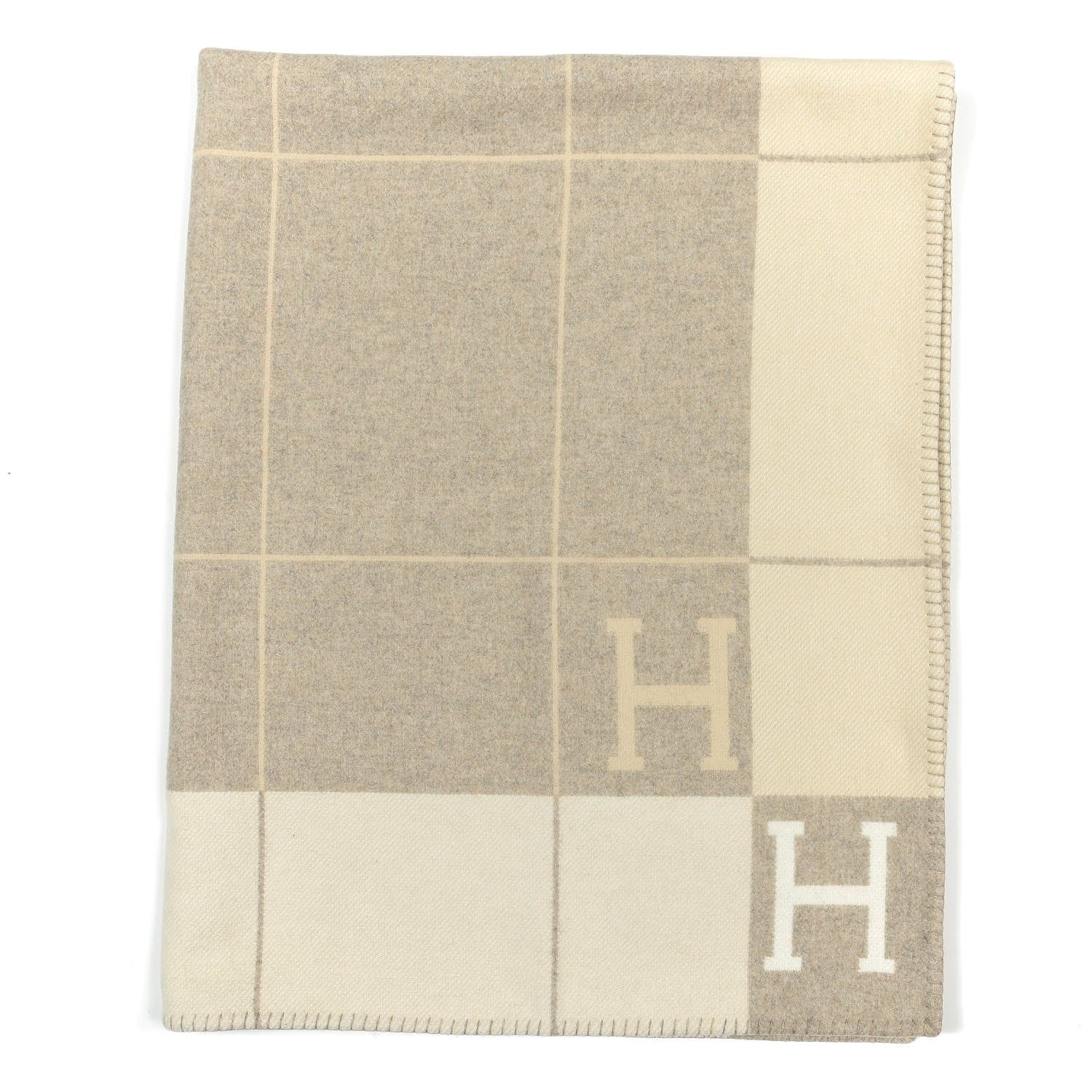 Hermes Wool Cashmere Avalon III Blanket Coco Camomille 1 of 3