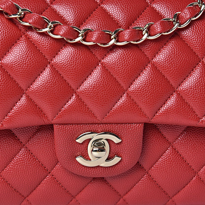 Chanel Caviar Quilted Medium Double Flap Red 8 of 10
