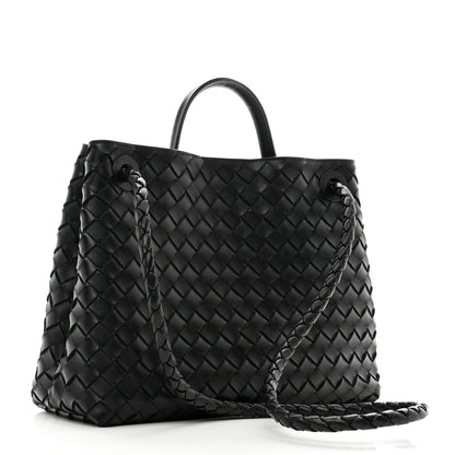 Bottega Veneta Nappa Intrecciato Medium Andiamo Shoulder Bag Black 3 of 10