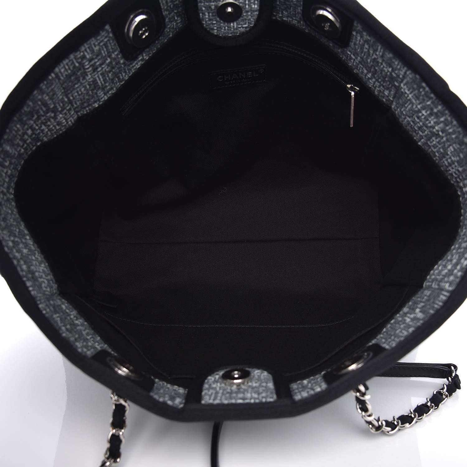 Chanel Canvas Small Deauville Tote Charcoal 5 of 8