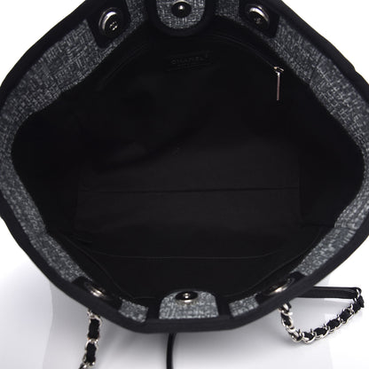 Chanel Canvas Small Deauville Tote Charcoal 5 of 8
