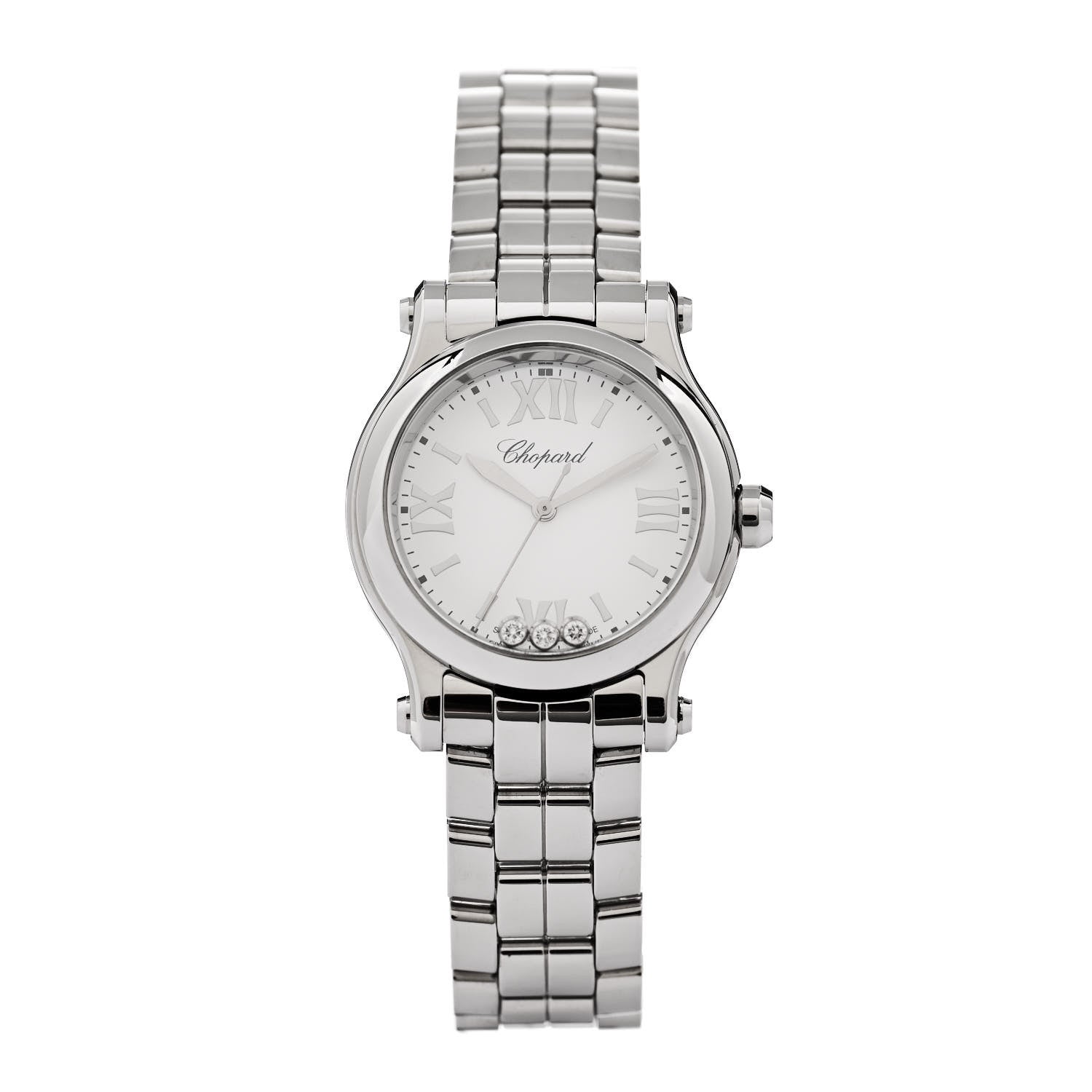 Chopard Stainless Steel 3 Diamond 30mm Happy Sport Quartz Watch 1 of 5