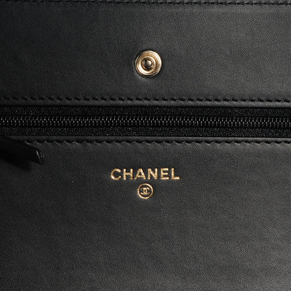 Chanel Caviar Timeless CC Wallet on Chain WOC Black 6 of 9