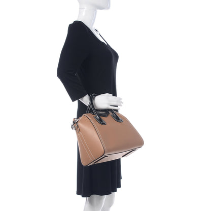 Givenchy Calfskin Small Topstitch Bi-Color Antigona Beige Black 2 of 9