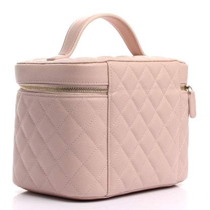 Chanel Caviar Quilted Large Vanity Pouch Light Pink 3 of 9