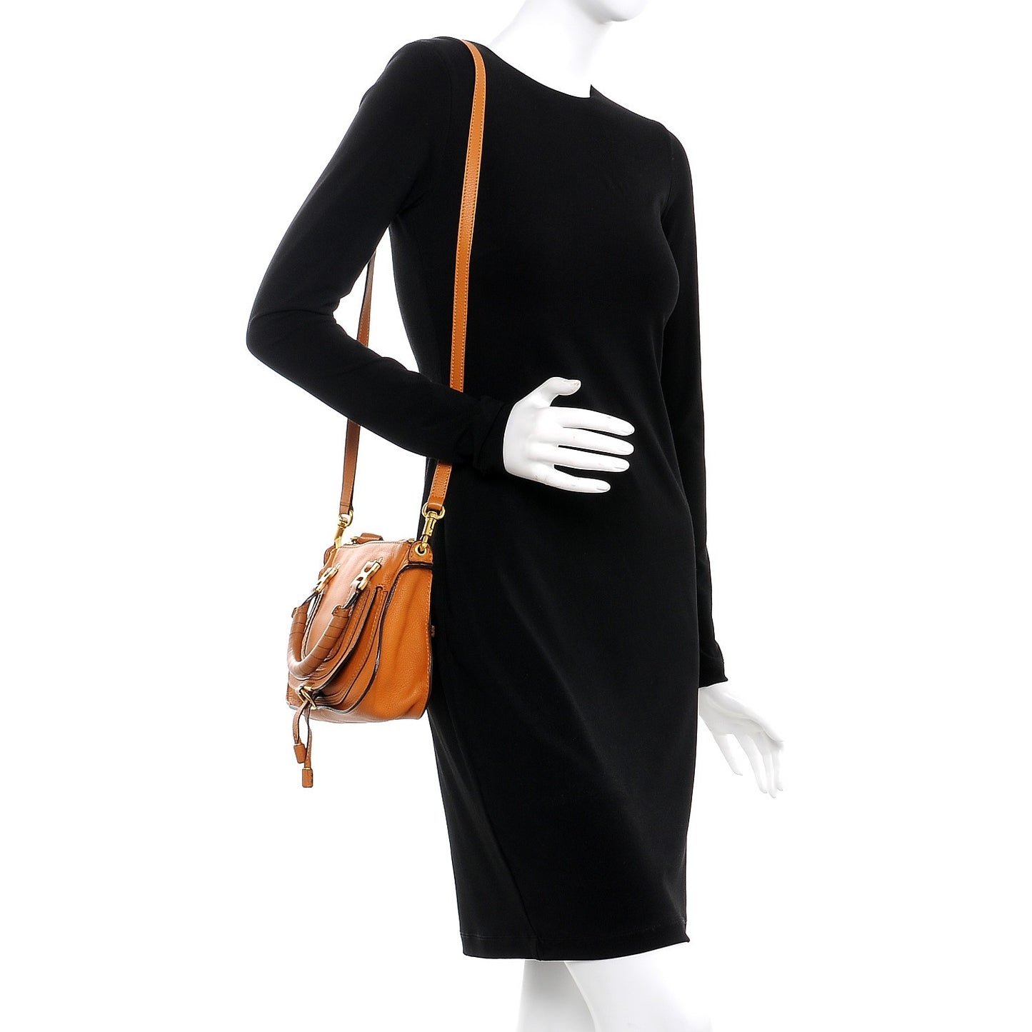 Calfskin Mini Marcie Satchel Caramel
