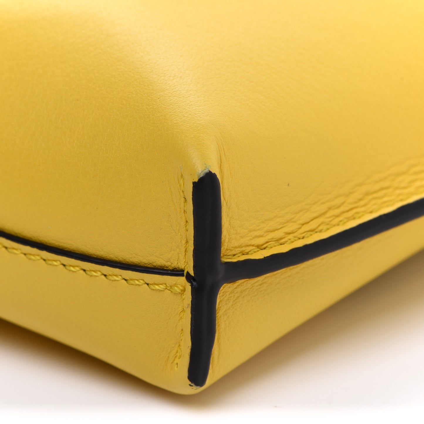 Calfskin Elephant Pouch Crossbody Bag Yellow