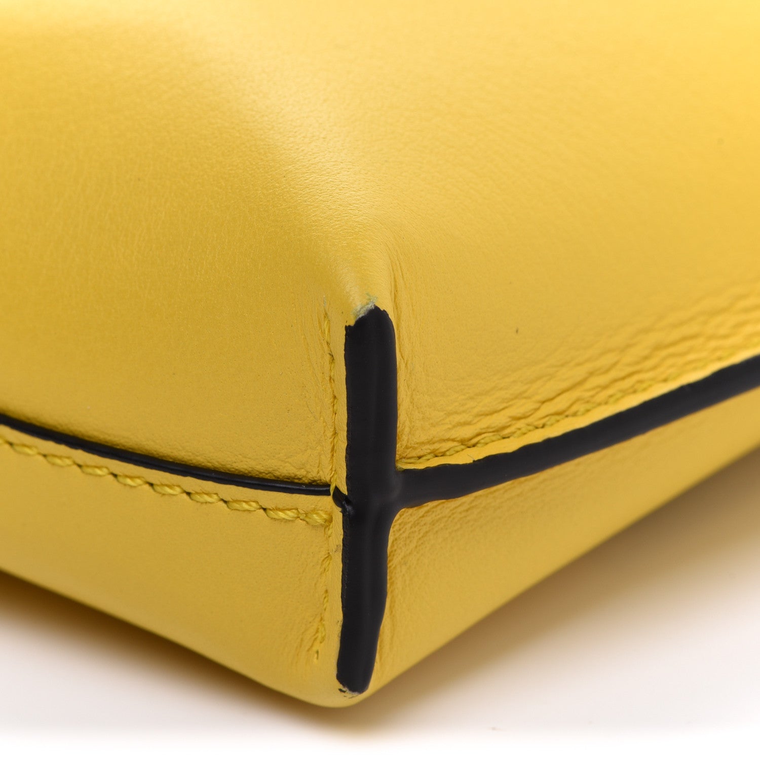 Loewe Calfskin Elephant Pouch Crossbody Bag Yellow 10 of 11