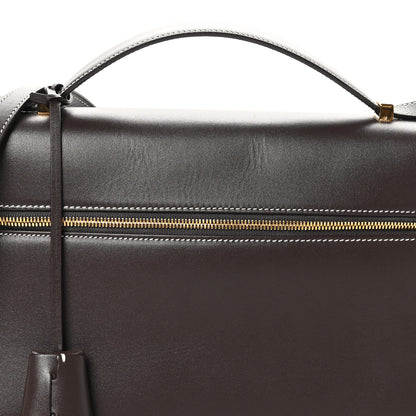 Loro Piana Smooth Calfskin Extra Bag L27 Dark Choco Licorice 7 of 9
