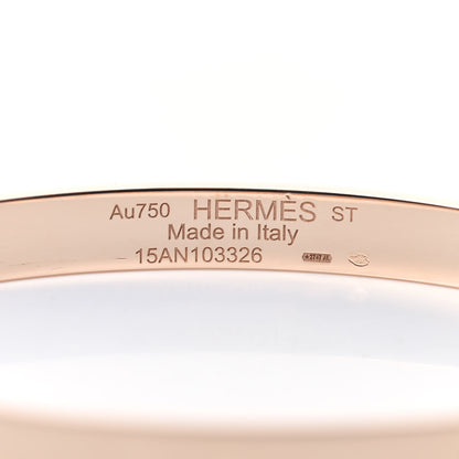 Hermes 18K Rose Gold Diamond PM H D'Ancre Bracelet ST 4 of 5