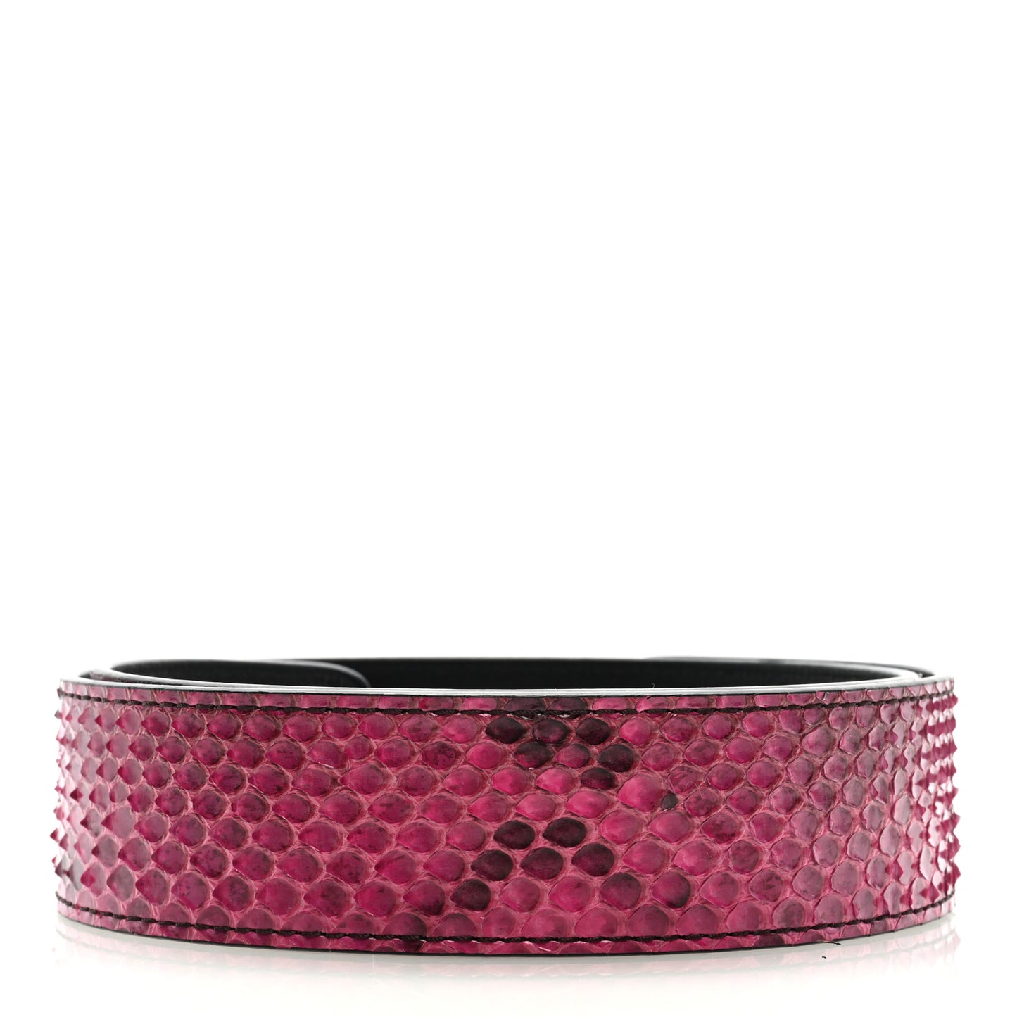 Snakeskin Calf Bandouliere Shoulder Strap Pink