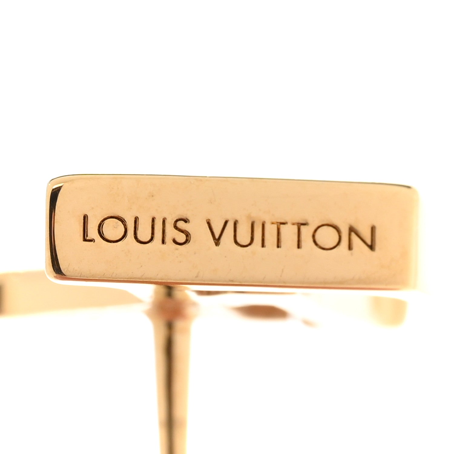 Louis Vuitton Metal LV Iconic Earrings Gold 4 of 5