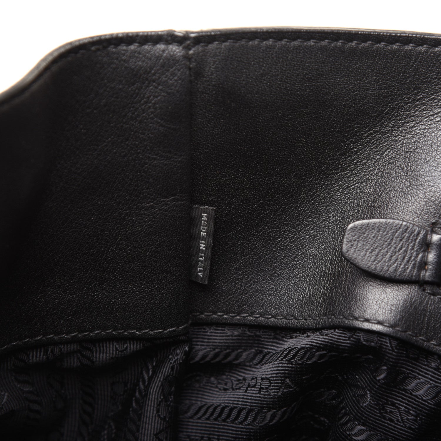 Prada Soft Calf Tote Black 10 of 18