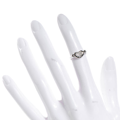 Tiffany Elsa Peretti Platinum Diamond Bean Ring 5 2 of 5