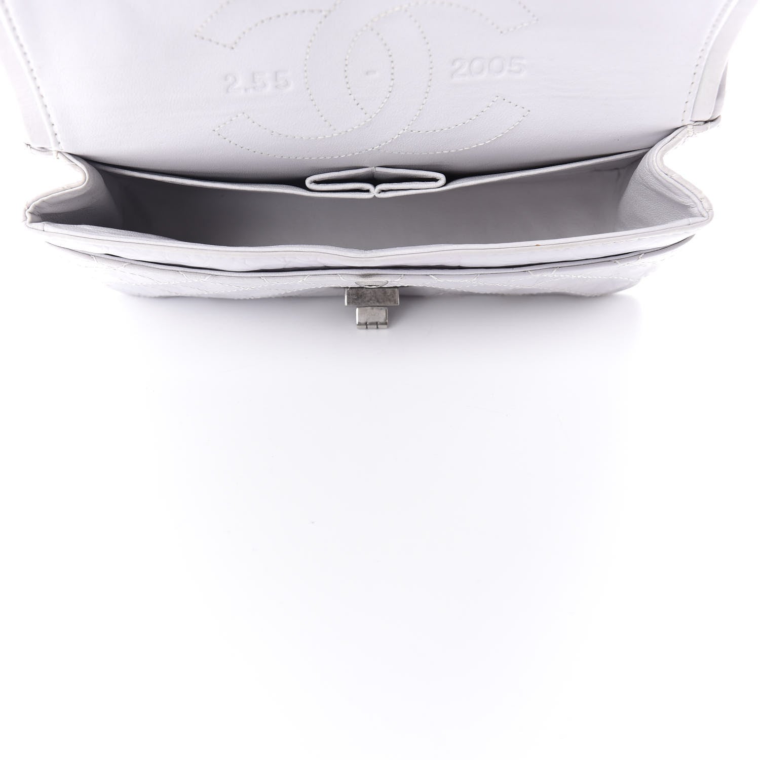 Chanel Aged Calfskin Quilted 50th Anniversary 2.55 Reissue 225 Flap White 5 of 11