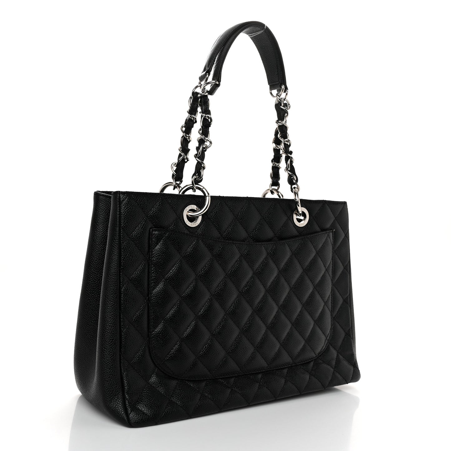 Caviar Quilted Grand Shopping Tote GST Black