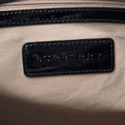 Burberry Nova Check Patent Satchel Black 5 of 11