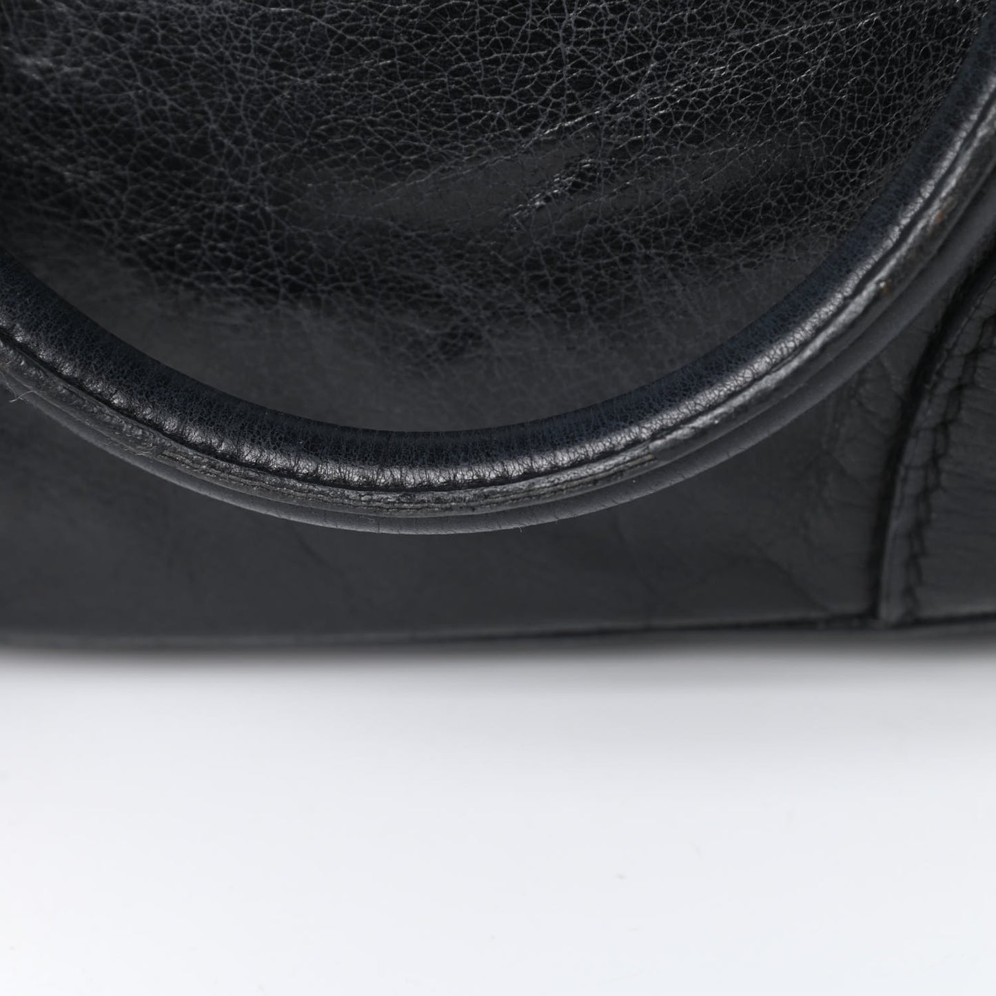 Vitello Shine Shopping Satchel Black