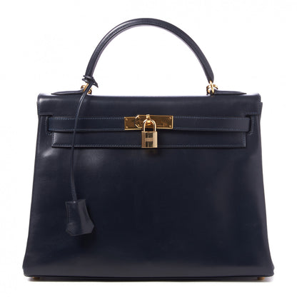 Hermes Box Kelly Retourne 32 Indigo 1 of 31