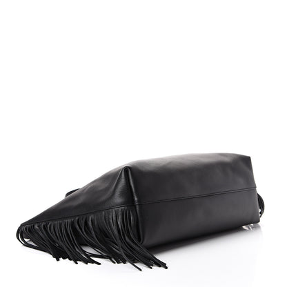 Saint Laurent Calfskin Large Fringe Shopping Tote Black 4 of 13