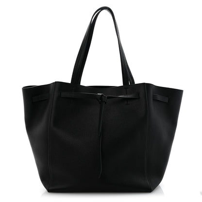 Celine Soft Grained Calfskin Small Belt Cabas Phantom Black 1 of 10